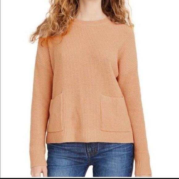 Madewell tan patch pocket‎ ribbed pullover sweater size small - Picture 1 of 7